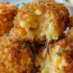 the ultimate cheesecake factory air fryer fried macaroni and cheese balls featured
