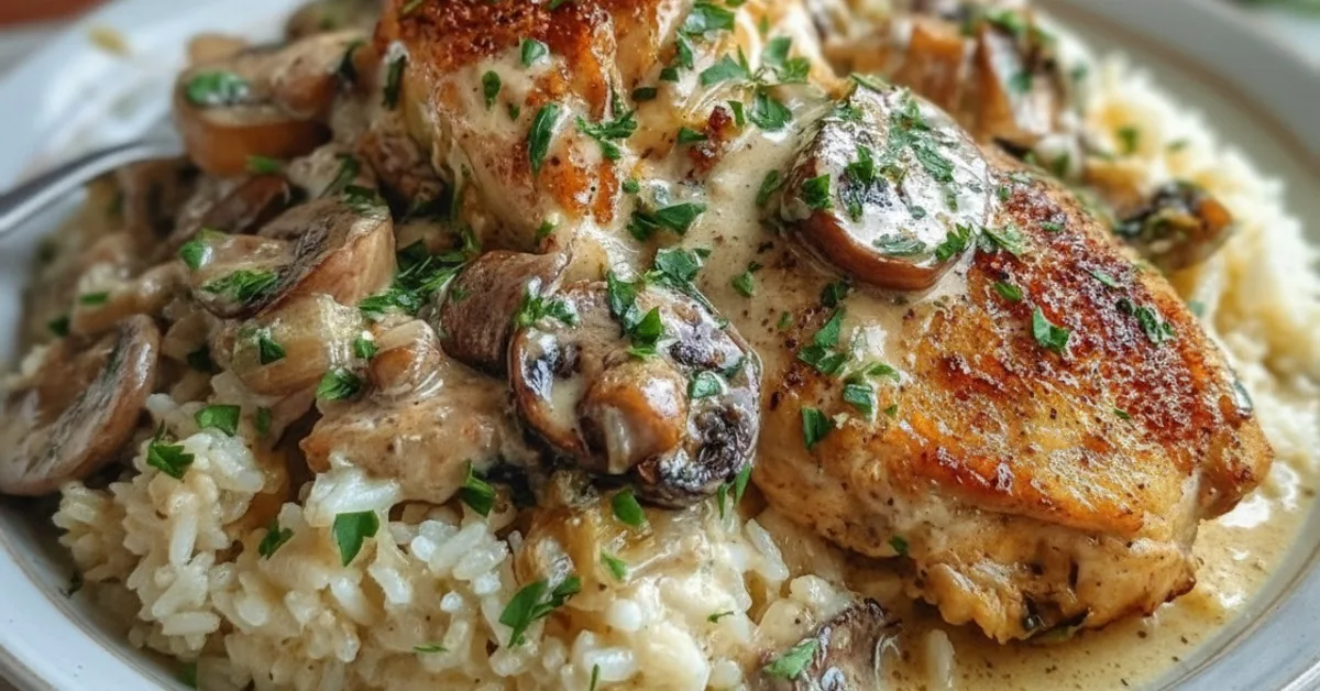 The Ultimate Creamy Smothered Chicken and Rice for Comfort