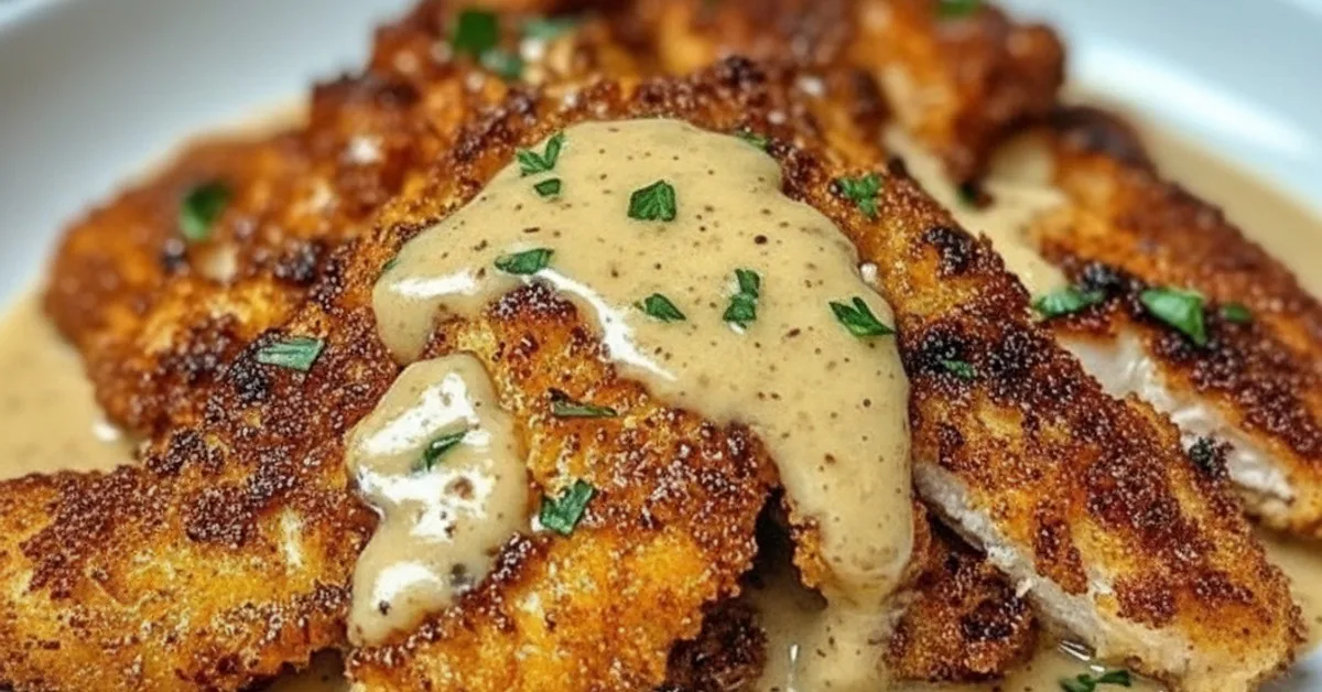 The Ultimate Crispy Parmesan Chicken with Rich Garlic Sauce