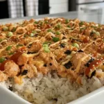 The Ultimate Easy Spicy Salmon Sushi Bake Recipe You'll Love 6 the ultimate easy spicy salmon sushi bake recipe youll love featured