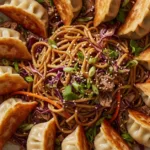 The Ultimate Potsticker Noodle Bowl with Pork & Cabbage Slaw 6 the ultimate potsticker noodle bowl with pork cabbage slaw featured