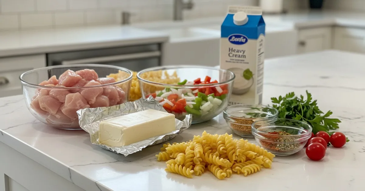 Your New Go-To: Quick Cajun Cream Cheese Chicken Pasta Bake 5 Recipe image