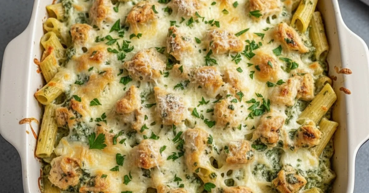 The Ultimate Creamy Pesto Chicken Pasta Bake for Busy Nights 4 Recipe image