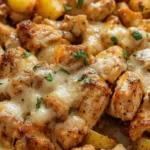 the easiest garlic parmesan chicken potatoes one pan perfection featured