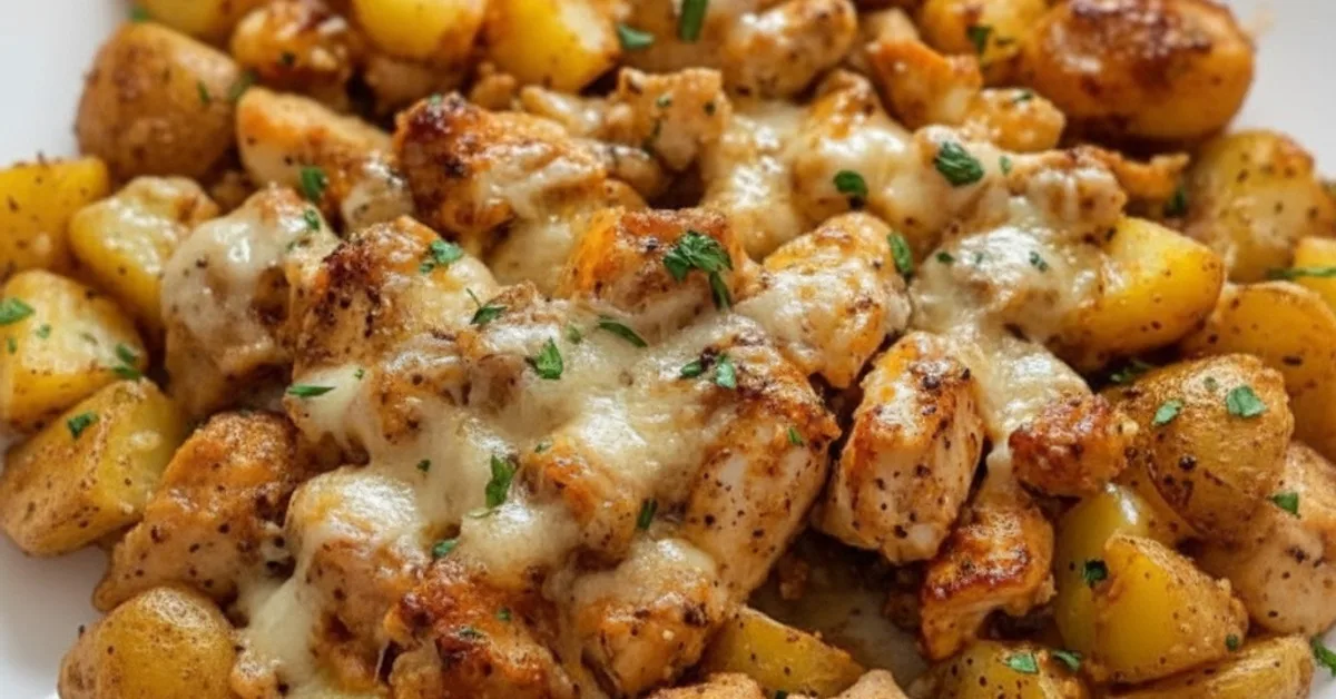 The Easiest Garlic Parmesan Chicken & Potatoes: One-Pan Perfection