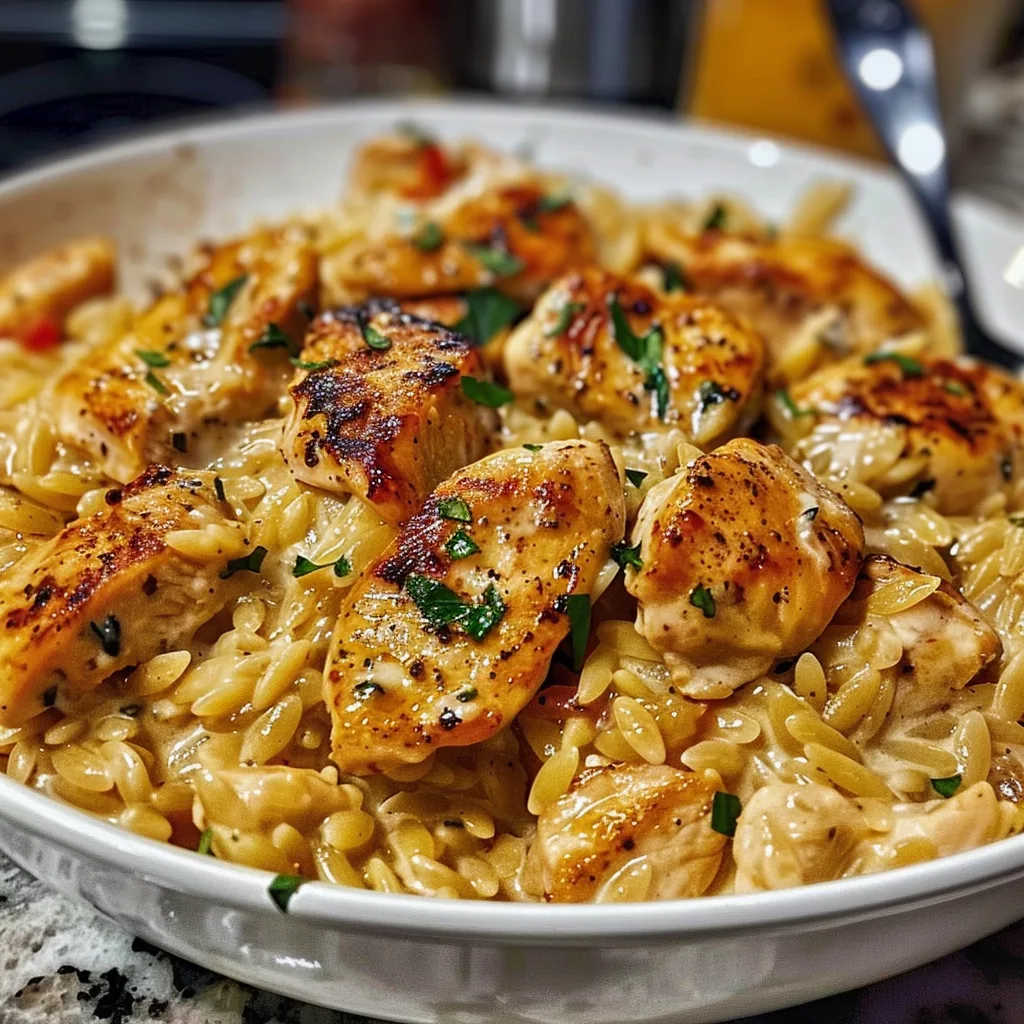 The Easiest One-Pot Cajun Chicken Alfredo Orzo You’ll Crave