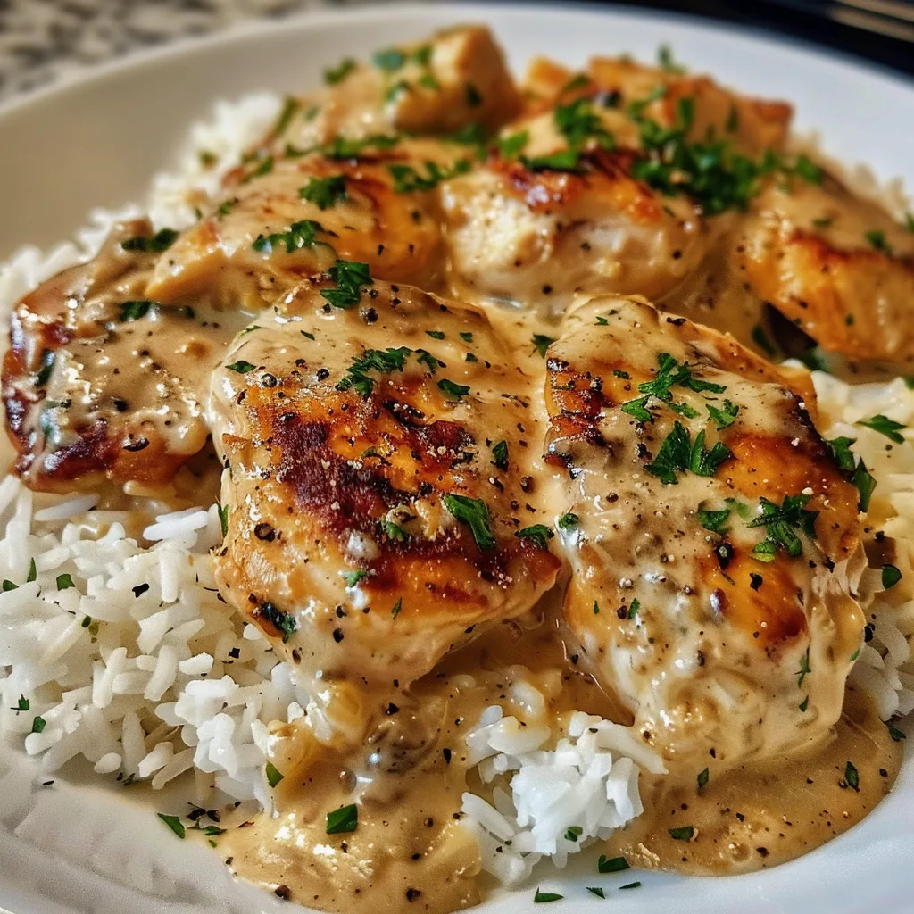 The Ultimate Creamy Smothered Chicken And Rice You’ll Crave