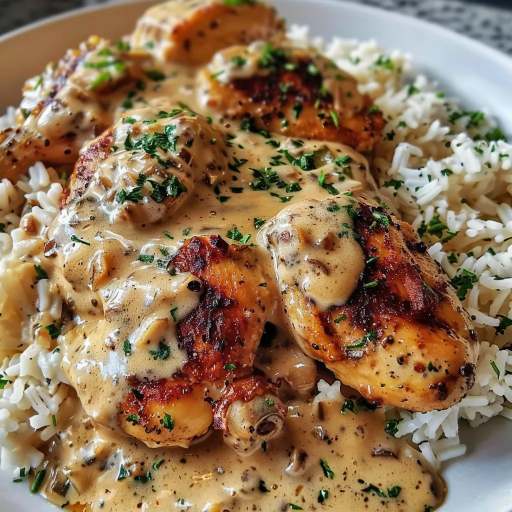 The Ultimate Creamy Smothered Chicken And Rice You'll Crave 5 Recipe image